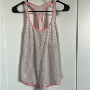 Lululemon light pink striped tank top